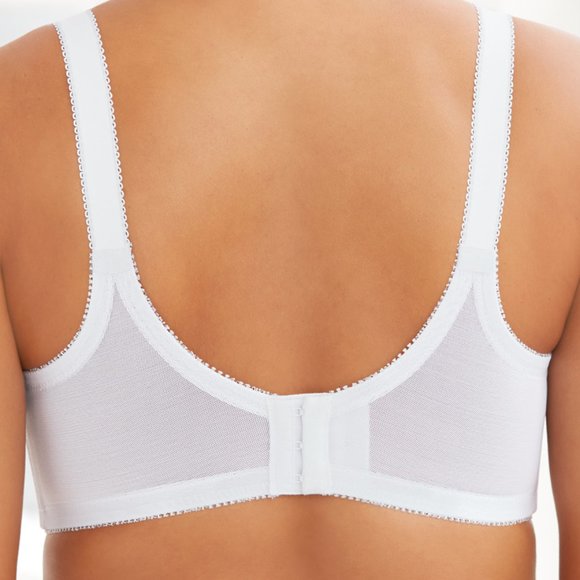Glamorise 48DD COMFORT LIFT Bra (COTTON-LINED) Wireless (SIDE-BONES) WHITE NEW - Picture 4 of 16